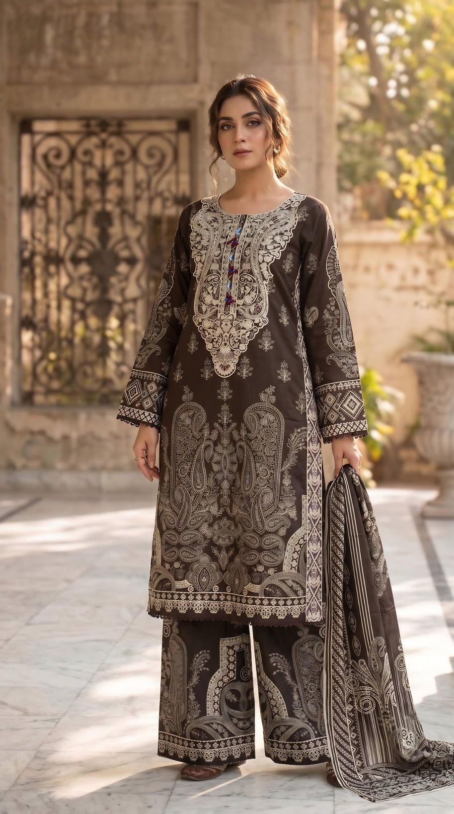 Embroidered lawn 3PC DP 0121