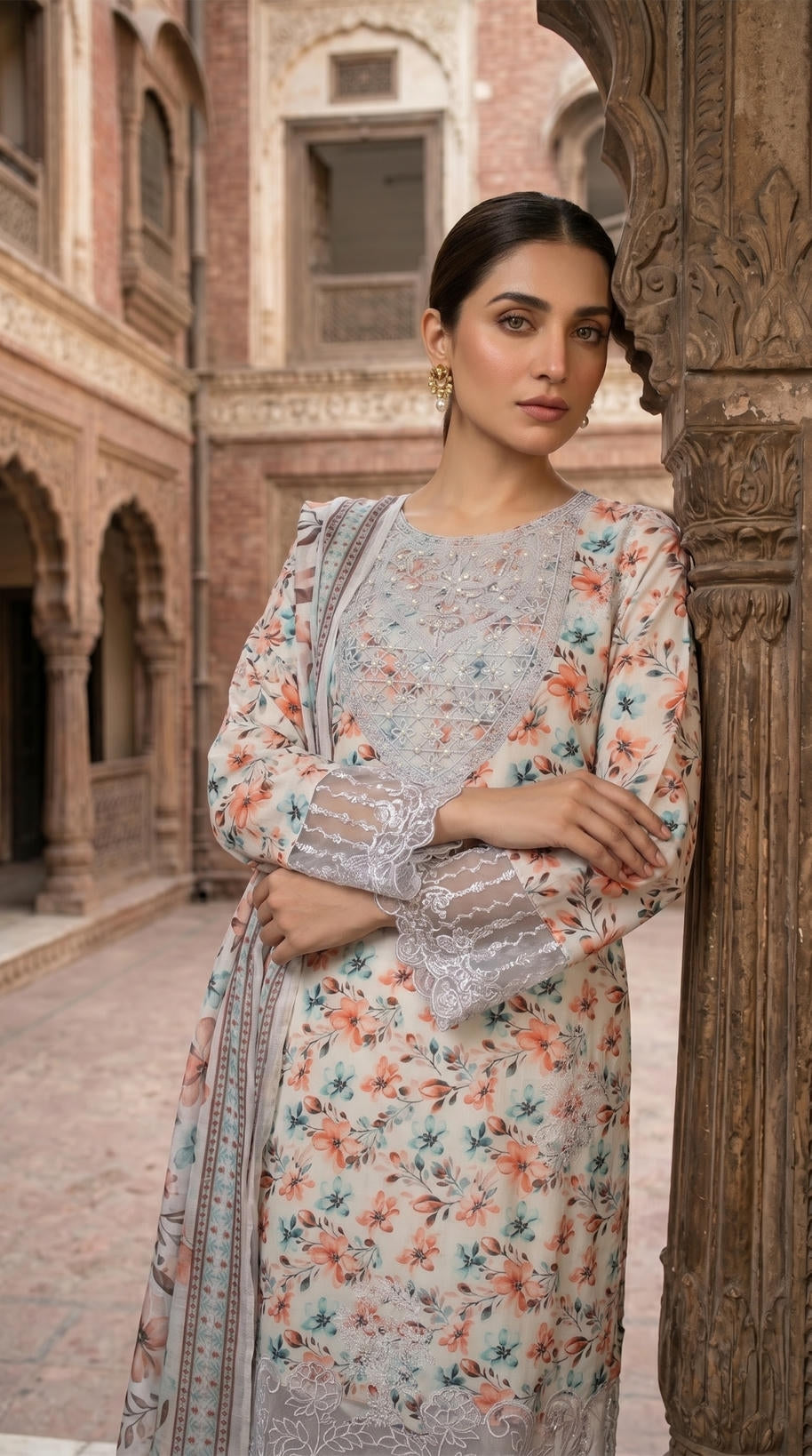 Embroidered lawn 3PC DP 0122