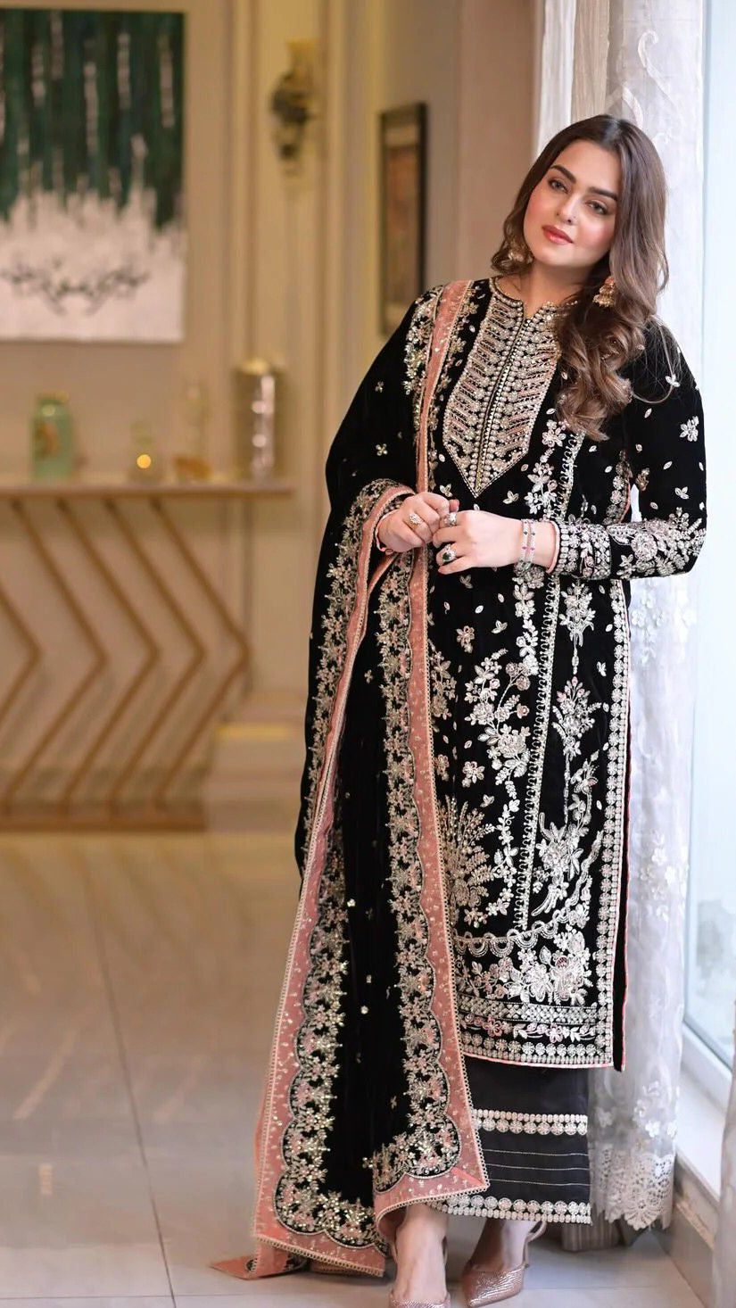Luxury Chiffon Unstitched 3PC CU0011