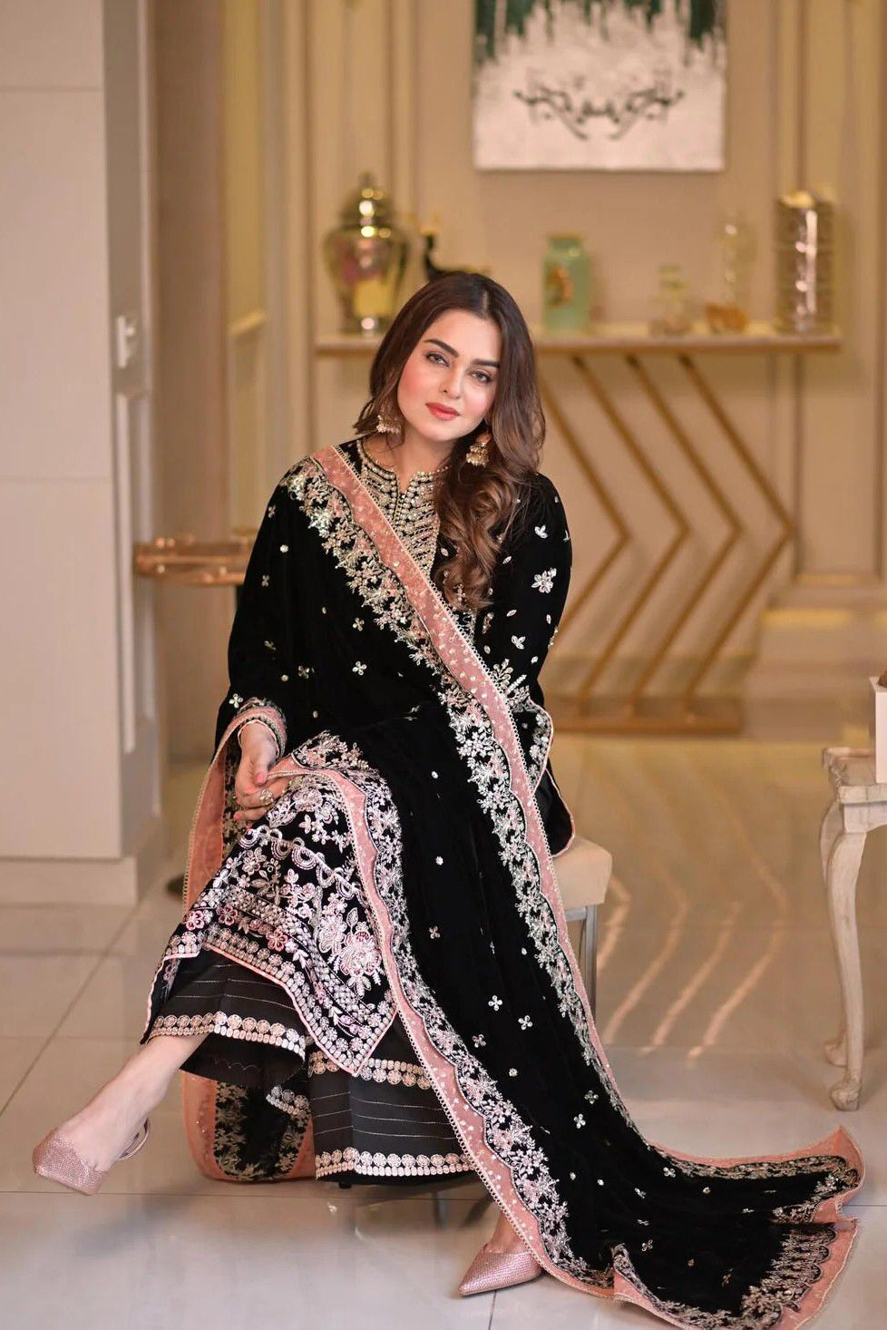 Luxury Chiffon Unstitched 3PC CU0011