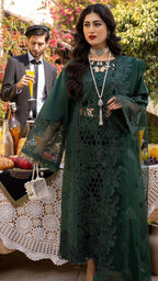 Unstitched 3PC Luxury Lawn Suit LU0045