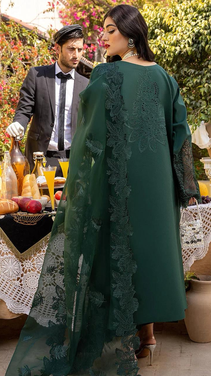 Unstitched 3PC Luxury Lawn Suit LU0045