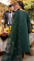 Unstitched 3PC Luxury Lawn Suit LU0045